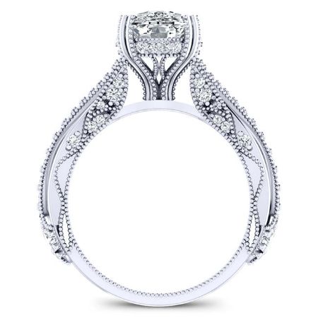 Tansy Diamond Matching Band Only (engagement Ring Not Included) For Ring With Cushion Center whitegold