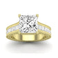 Edelweiss Diamond Matching Band Only (does Not Include Engagement Ring) For Ring With Princess Center yellowgold