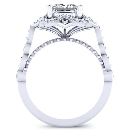 Hana Diamond Matching Band Only (engagement Ring Not Included) For Ring With Princess Center whitegold