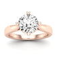 Gardenia Moissanite Matching Band Only (does Not Include Engagement Ring) For Ring With Round Center rosegold