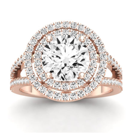 Flora Diamond Matching Band Only (engagement Ring Not Included) For Ring With Round Center rosegold