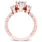 Tuberose Diamond Matching Band Only (engagement Ring Not Included) For Ring With Cushion Center rosegold