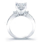 Yellow Bell Moissanite Matching Band Only (engagement Ring Not Included) For Ring With Princess Center whitegold