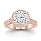 Wallflower Diamond Matching Band Only ( Engagement Ring Not Included) For Ring With Cushion Center rosegold