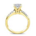 Heather Moissanite Matching Band Only (engagement Ring Not Included) For Ring With Princess Center yellowgold