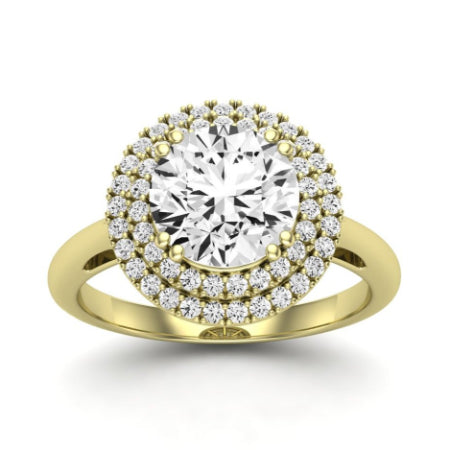 Tulip Diamond Matching Band Only (does Not Include Engagement Ring) For Ring With Round Center yellowgold