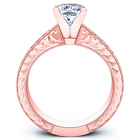 Azalea Cushion Moissanite Bridal Set rosegold