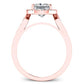 Kalmia Moissanite Matching Band Only (engagement Ring Not Included) For Ring With Princess Center rosegold