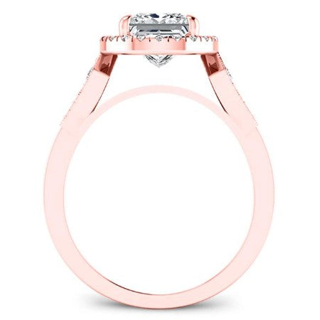 Kalmia Moissanite Matching Band Only (engagement Ring Not Included) For Ring With Princess Center rosegold