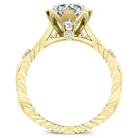 Arbor Diamond Matching Band Only (engagement Ring Not Included) For Ring With Round Center yellowgold