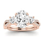 Bottlebrush Diamond Matching Band Only (does Not Include Engagement Ring) For Ring With Oval Center rosegold