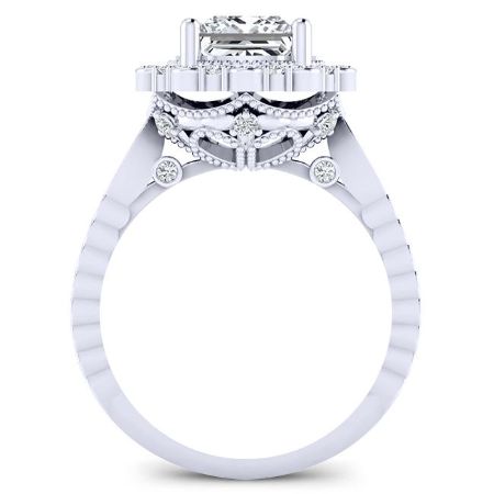 Lita Moissanite Matching Band Only (engagement Ring Not Included) For Ring With Princess Center whitegold