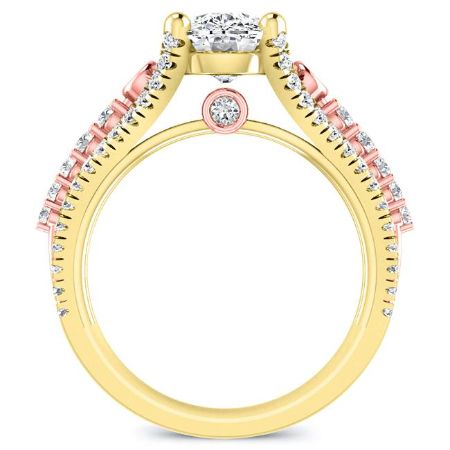 Sireli Diamond Matching Band Only (engagement Ring Not Included) For Ring With Cushion Center yellowgold