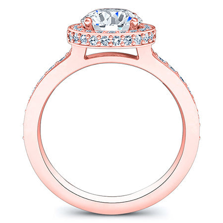 Quince Diamond Matching Band Only (engagement Ring Not Included) For Ring With Round Center rosegold