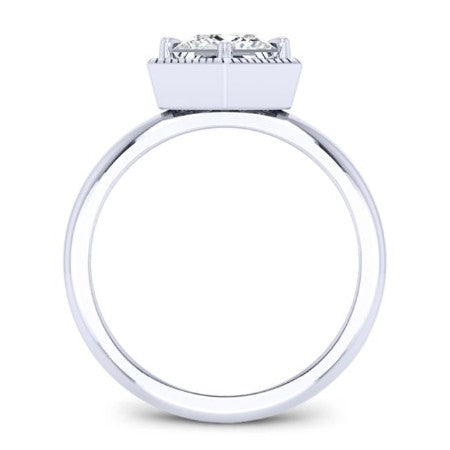 Aspen Diamond Matching Band Only (engagement Ring Not Included) For Ring With Princess Center whitegold