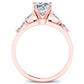 Wisteria Moissanite Matching Band Only (engagement Ring Not Included) For Ring With Cushion Center rosegold