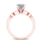 Laurel Moissanite Matching Band Only (engagement Ring Not Included) For Ring With Princess Center rosegold