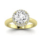 Calla Lily Moissanite Matching Band Only (does Not Include Engagement Ring) For Ring With Round Center yellowgold