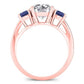 Fuschia Moissanite Matching Band Only (engagement Ring Not Included) For Ring With Round Center rosegold