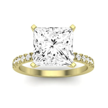 Dahlia Diamond Matching Band Only (engagement Ring Not Included) For Ring With Princess Center yellowgold
