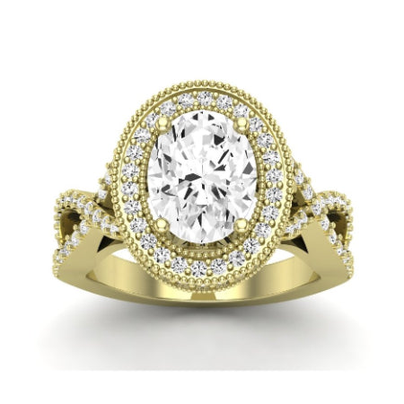 Clover Oval Diamond Bridal Set (Lab Grown Igi Cert) yellowgold