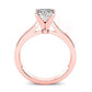 Zahara Moissanite Matching Band Only (engagement Ring Not Included) For Ring With Princess Center rosegold