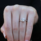 Zinnia Round Moissanite Engagement Ring rosegold
