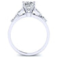 Wisteria Moissanite Matching Band Only (engagement Ring Not Included) For Ring With Cushion Center whitegold