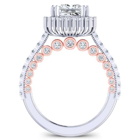 Varda Diamond Matching Band Only (engagement Ring Not Included) For Ring With Princess Center whitegold