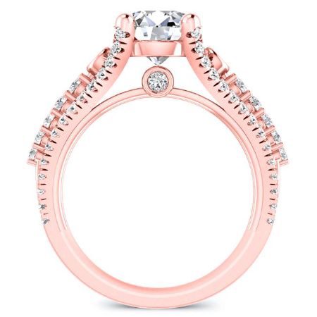 Sireli Moissanite Matching Band Only (engagement Ring Not Included) For Ring With Round Center rosegold