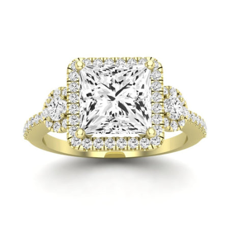 Lunaria Diamond Matching Band Only (does Not Include Engagement Ring) For Ring With Princess Center yellowgold