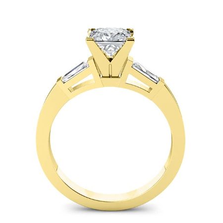 Sorrel Moissanite Matching Band Only (engagement Ring Not Included) For Ring With Cushion Center yellowgold