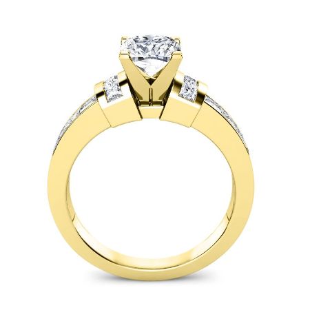Ivy Moissanite Matching Band Only (engagement Ring Not Included) For Ring With Princess Center yellowgold