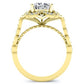 Hana Moissanite Matching Band Only (engagement Ring Not Included) For Ring With Cushion Center yellowgold