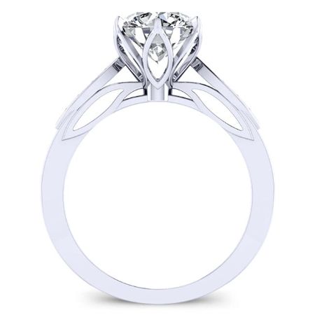 Pieris Round Moissanite Bridal Set whitegold