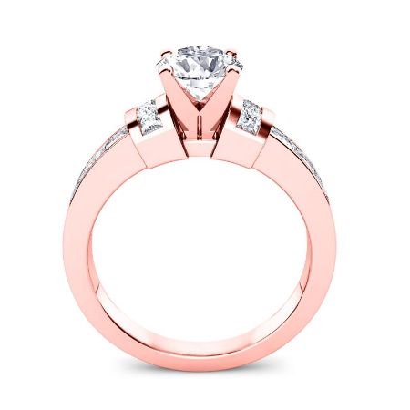 Ivy Moissanite Matching Band Only (engagement Ring Not Included) For Ring With Cushion Center rosegold