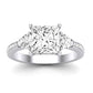 Snowdonia Diamond Matching Band Only (engagement Ring Not Included) For Ring With Princess Center whitegold