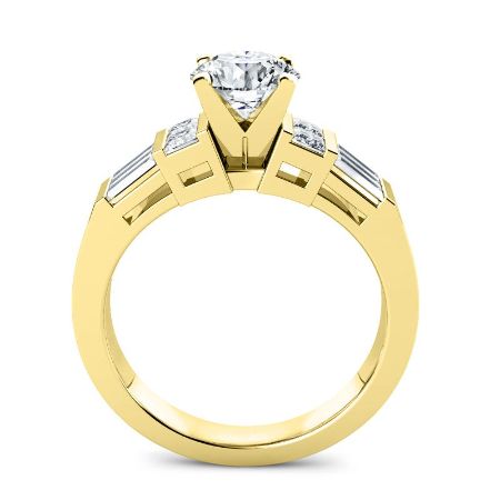 Bluebell Diamond Matching Band Only (engagement Ring Not Included) For Ring With Round Center yellowgold