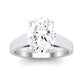 Snowdrop Moissanite Matching Band Only (engagement Ring Not Included) For Ring With Oval Center whitegold