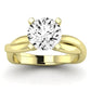 Baneberry Moissanite Matching Band Only (does Not Include Engagement Ring)  For Ring With Round Center yellowgold