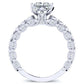 Kassia Moissanite Matching Band Only (engagement Ring Not Included) For Ring With Princess Center whitegold