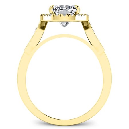 Kalmia Moissanite Matching Band Only (engagement Ring Not Included) For Ring With Cushion Center yellowgold