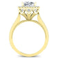 Mawar Diamond Matching Band Only (engagement Ring Not Included) For Ring With Cushion Center yellowgold