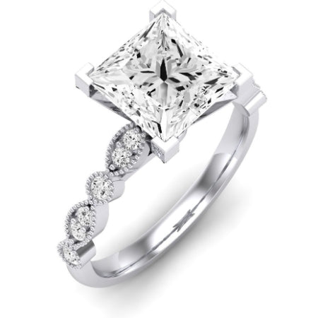 Marigold Diamond Matching Band Only (does Not Include Engagement Ring) For Ring With Princess Center whitegold