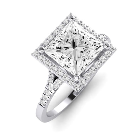 Desert Rose Diamond Matching Band Only (engagement Ring Not Included) For Ring With Princess Center whitegold