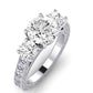 Belladonna Moissanite Matching Band Only (does Not Include Engagement Ring) For Ring With Round Center whitegold