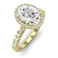 Sweet Pea Diamond Matching Band Only ( Engagement Ring Not Included) For Ring With Oval Center yellowgold
