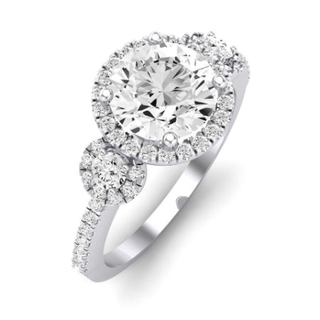 Lunaria Diamond Matching Band Only (does Not Include Engagement Ring) For Ring With Round Center whitegold