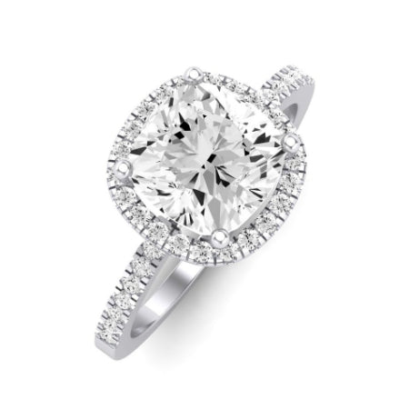 Bergenia Moissanite Matching Band Only (does Not Include Engagement Ring ) For Ring With Cushion Center whitegold