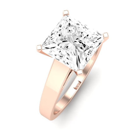 Snowdrop Moissanite Matching Band Only (engagement Ring Not Included) For Ring With Princess Center rosegold